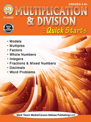 cover image of Multiplication & Division Quick Starts Workbook